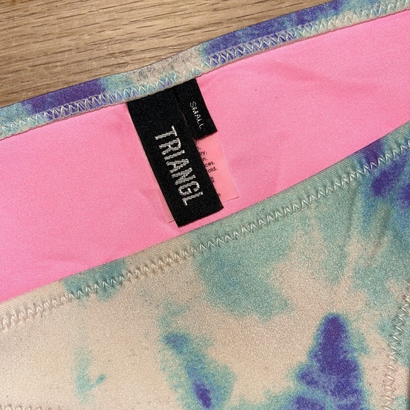 Triangl Tie Dye Blue Purple Bikini Set Sz Small - Picture 4 of 8